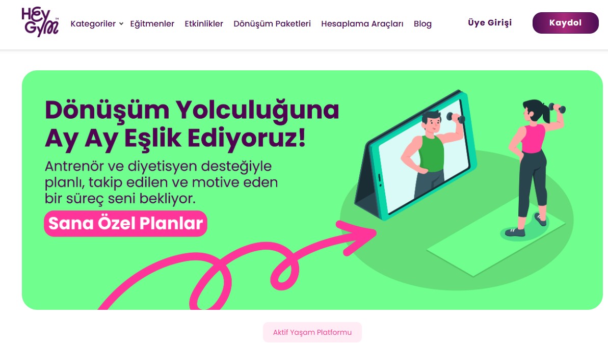 Pilates Online ve Spor Online - Heygym.com